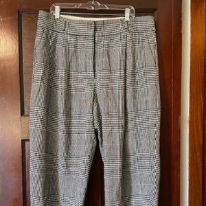 JCrew Plaid Pleated Trousers, size 16